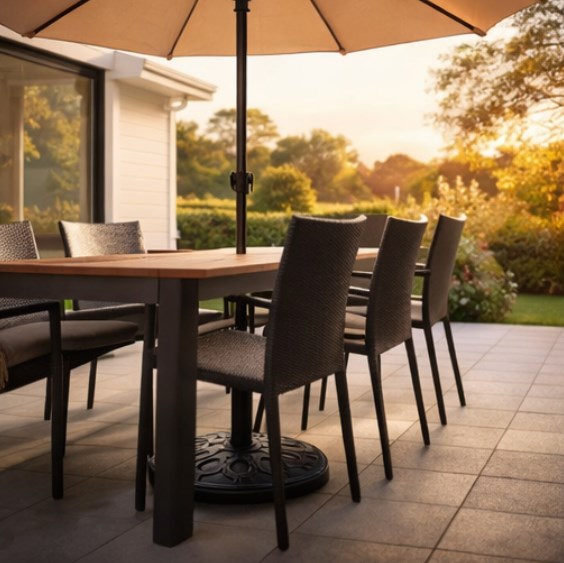 Podstawa parasola IBIZA szara 15 kg pod parasol ogrodowy 38-48 mm